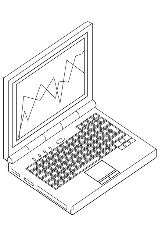 Página para colorir laptop 