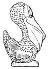 P�ginas para colorir lateral de um pelicano 