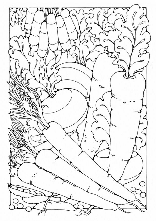 Página para colorir legumes 