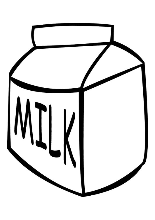Página para colorir leite