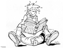 paginas-para-colorir ler um livro