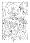 paginas-para-colorir lírio com borboletas