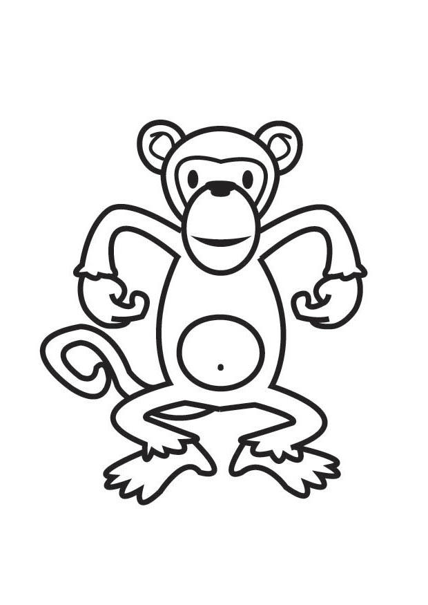 Desenhos de Macaco para Colorir, Pintar e Imprimir 