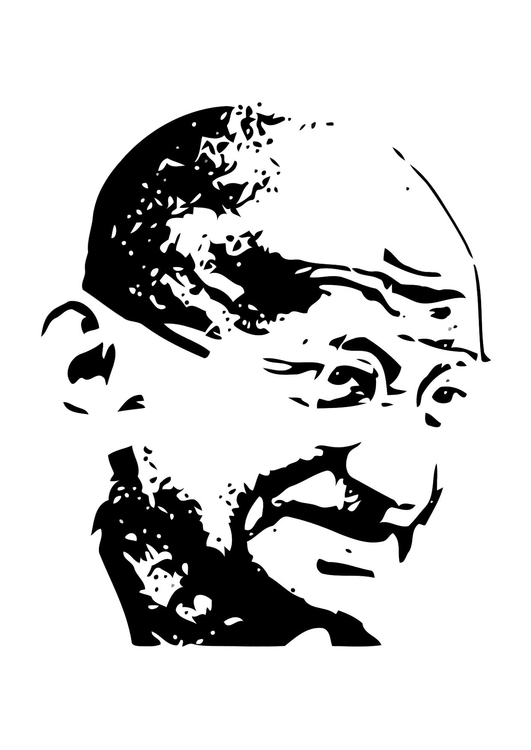 Página para colorir Mahatma Gandhi
