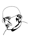 P�ginas para colorir Mahatma Gandhi