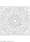 Página para colorir mandala 1502b