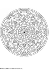 Página para colorir mandala 1702k