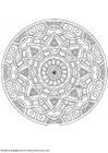 Página para colorir mandala 1702l