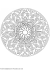 Página para colorir mandala 1702t