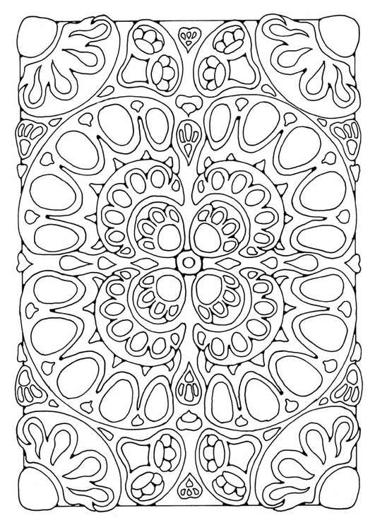 Página para colorir mandala a02