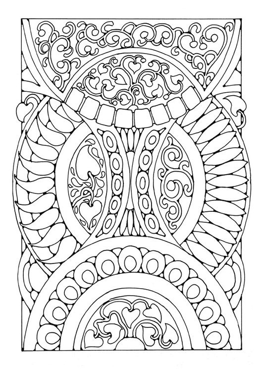 Página para colorir mandala a03