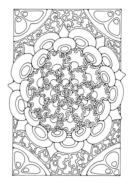 Página para colorir mandala a09