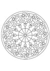 Página para colorir mandala de Natal