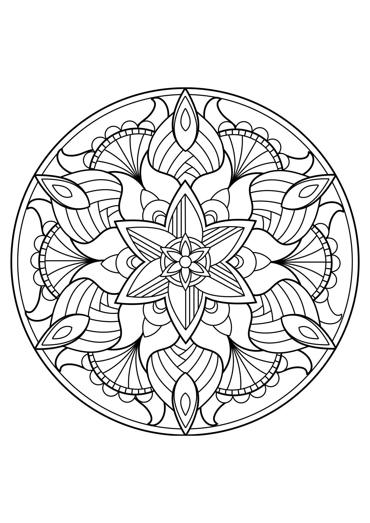 Desenho Para Colorir Mandala - Imagens Grátis Para Imprimir - img