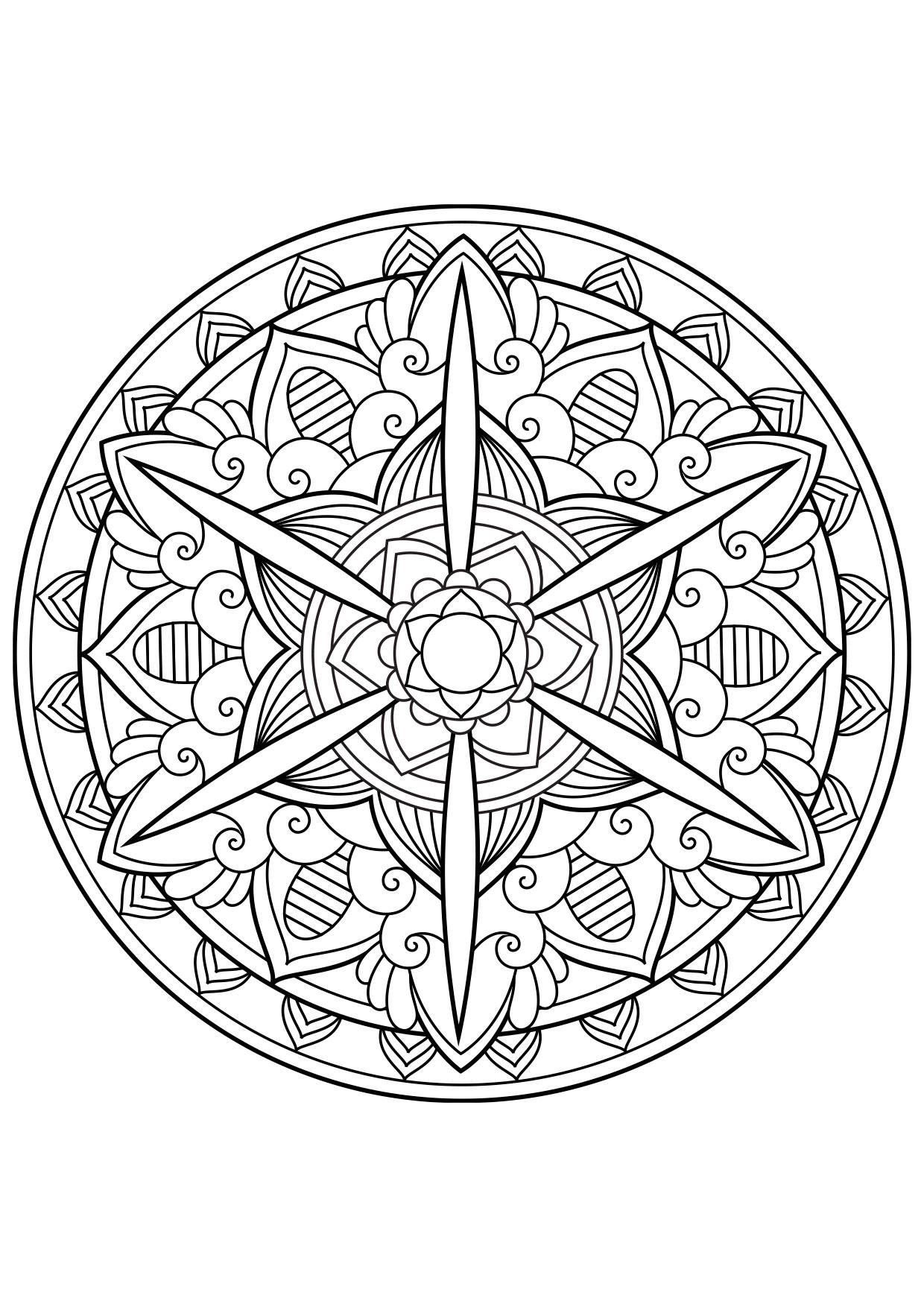 Mandala para colorir página