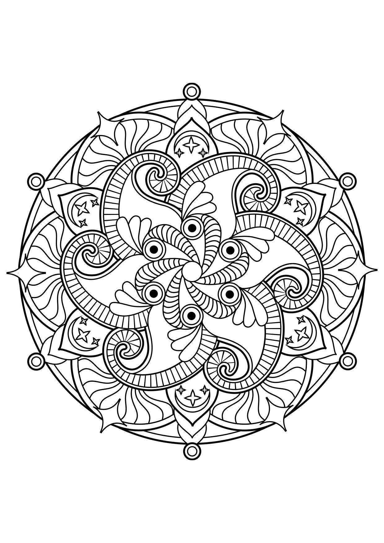 Página para colorir Mandala