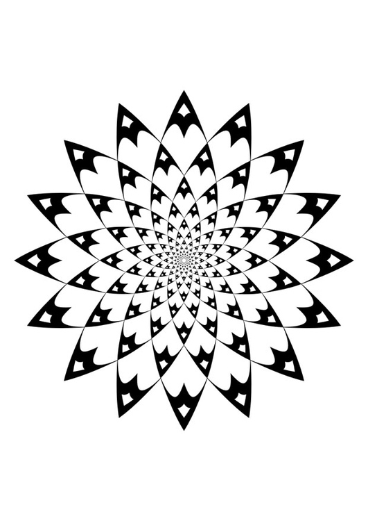 Página para colorir mandala