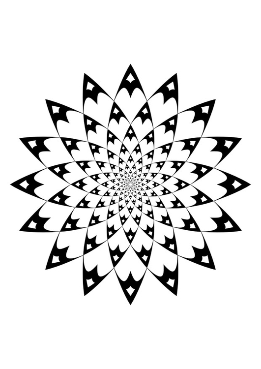 Página para colorir mandala