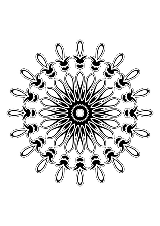 Página para colorir mandala