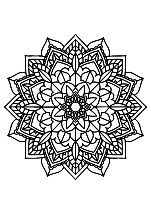 Página para colorir mandala