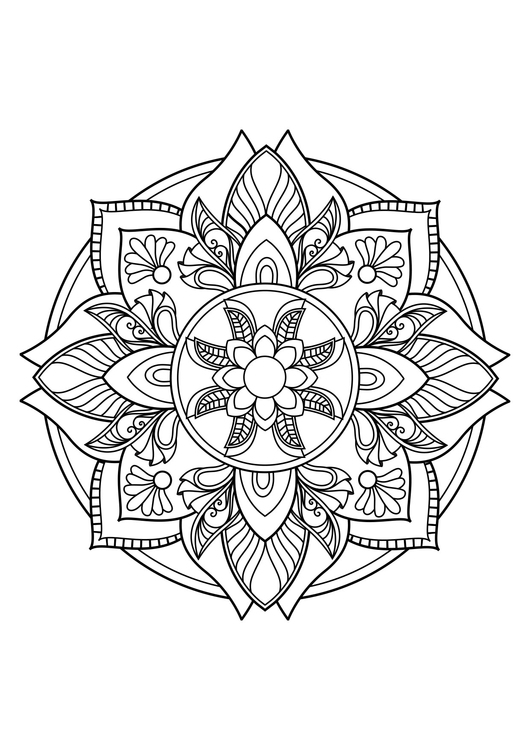 Página para colorir Mandala