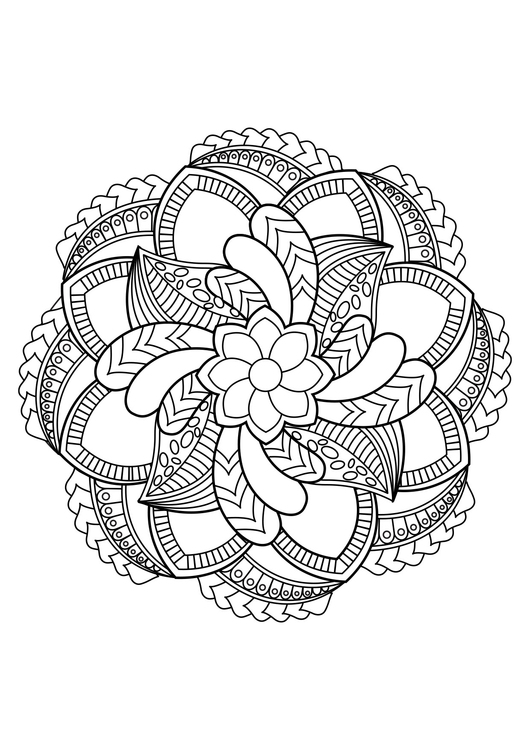 Página para colorir Mandala
