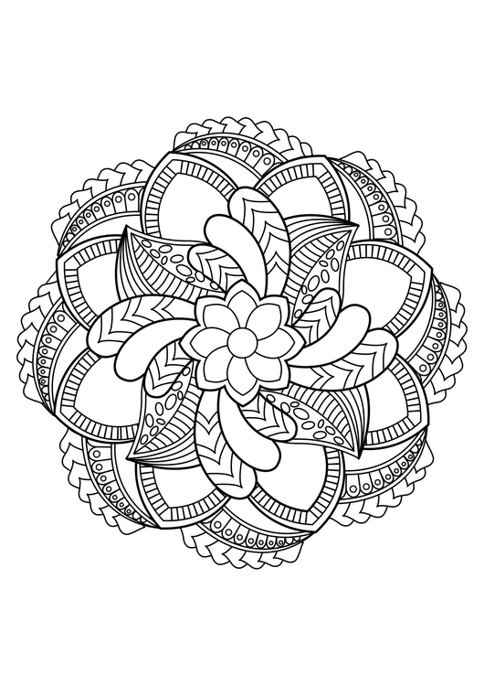 Página para colorir Mandala