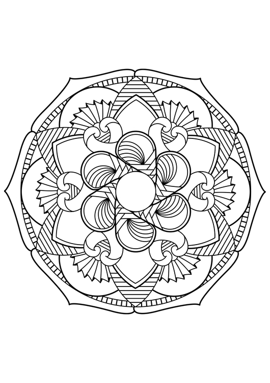 Página para colorir mandala
