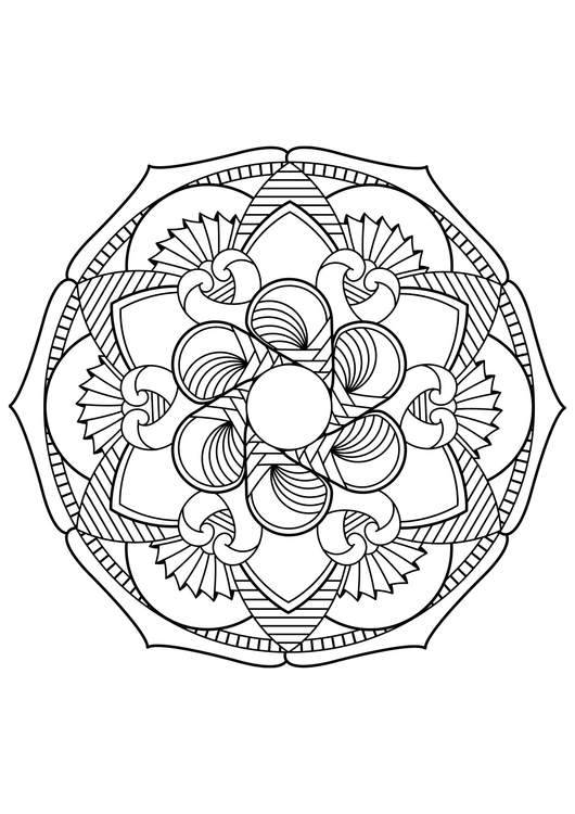 Página para colorir mandala