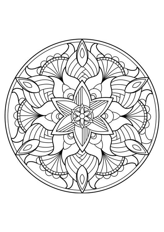 Página para colorir mandala