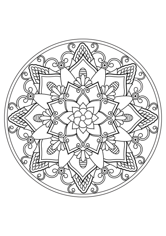 Página para colorir mandala