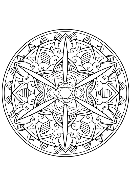 Página para colorir Mandala