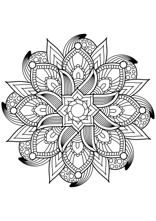 Página para colorir Mandala