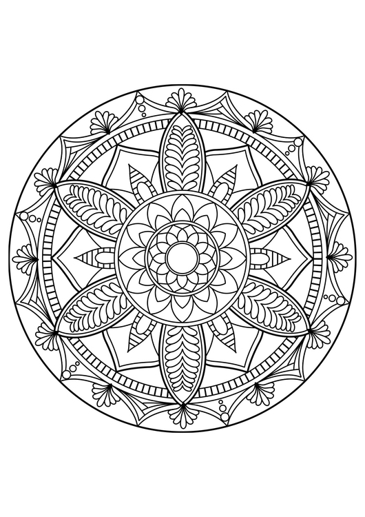 Página para colorir Mandala
