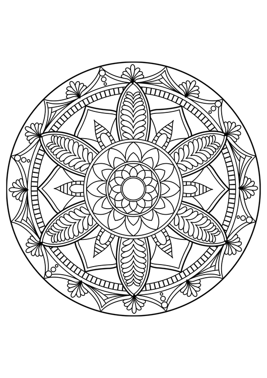 Página para colorir Mandala