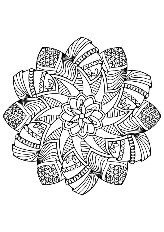 Página para colorir Mandala