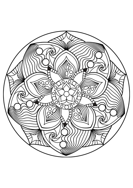 Página para colorir Mandala