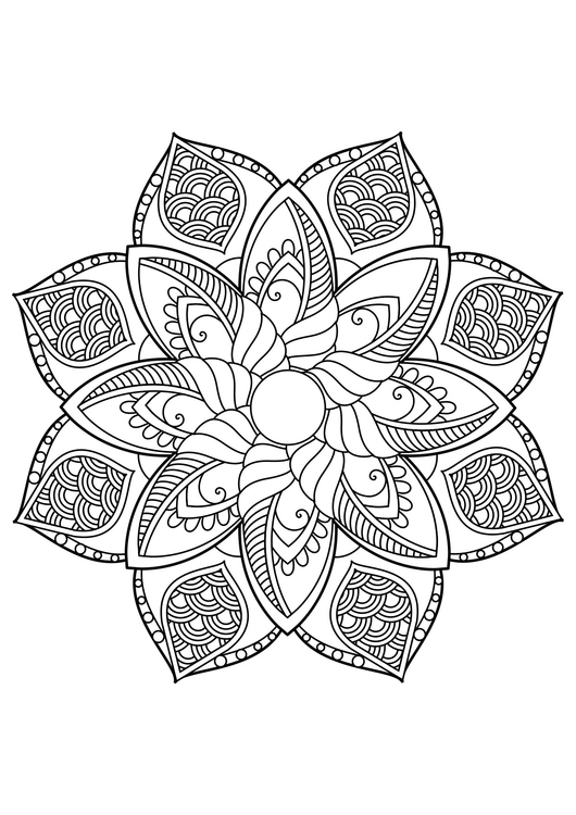 Página para colorir Mandala