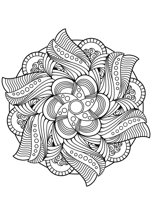 Página para colorir Mandala