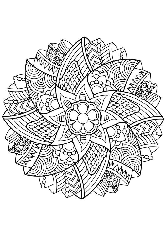 Desenho de Mandala para colorir  Desenhos para colorir e imprimir gratis