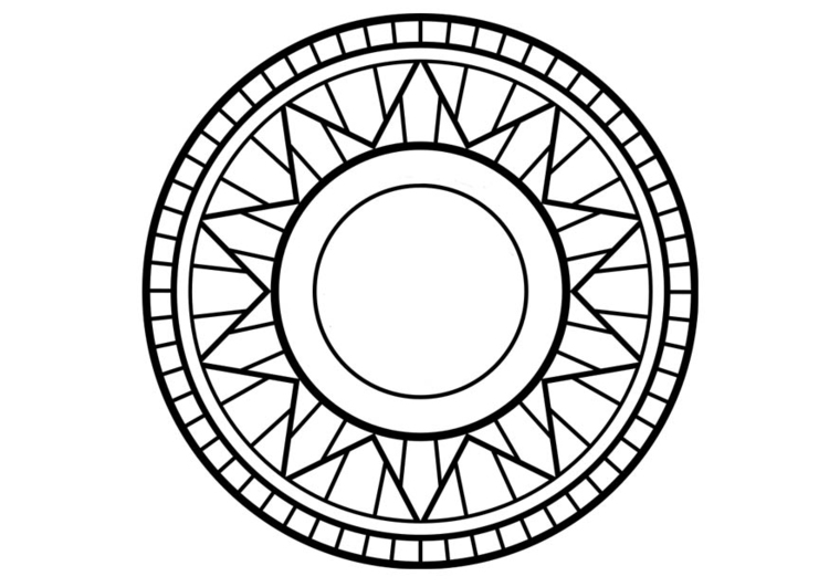 Página para colorir mandala1