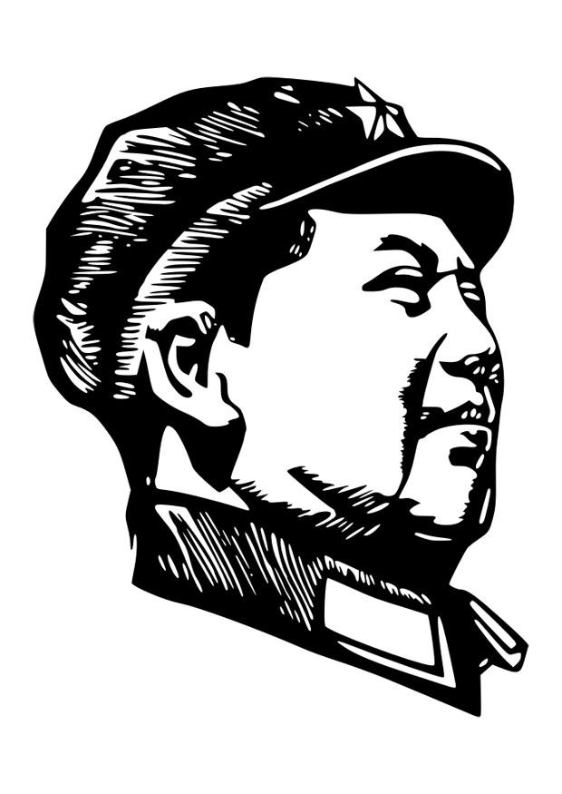 Página para colorir Mao Zedong