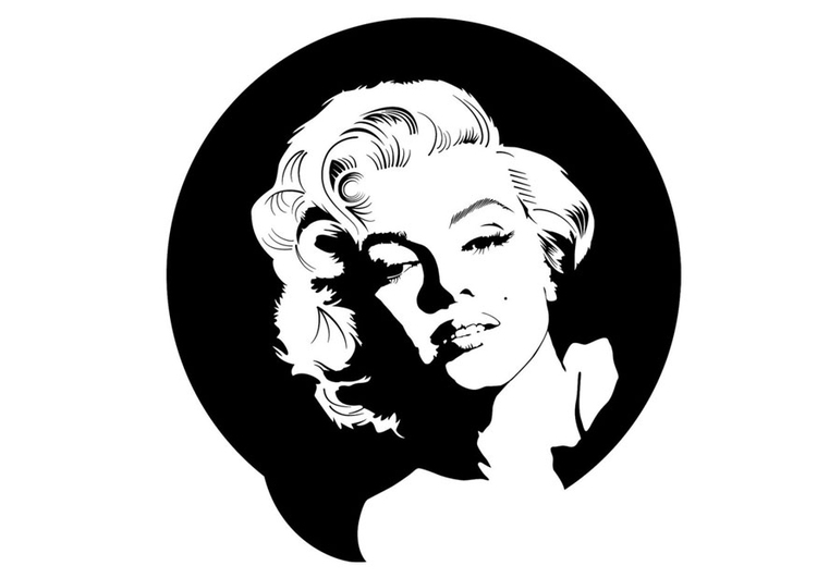 Página para colorir Marilyn Monroe