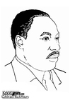 Página para colorir Martin Luther King Jr