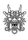 paginas-para-colorir máscara de dragão