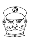 P�ginas para colorir máscara de policial 