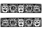 P�ginas para colorir máscaras gregas 
