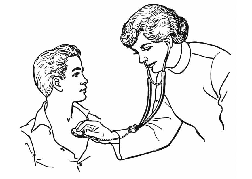 Desenho Para Colorir médico - exame - Imagens Grátis Para Imprimir - img  12960