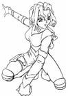 P�ginas para colorir menina mangá espacial