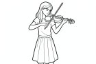 menina toca violino